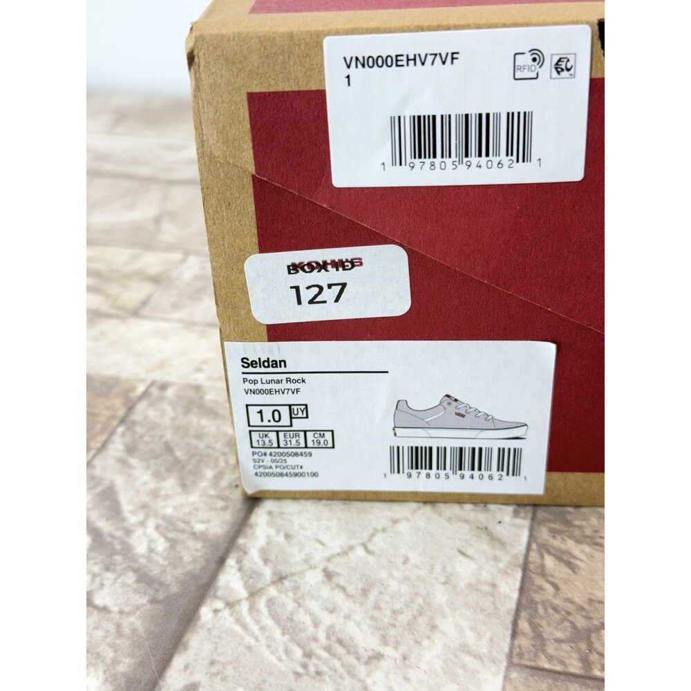 NWT VANS UNISEX/YOUTH SNEAKERS/SHOES SZE 1 PURE GREY - Picture 13 of 13